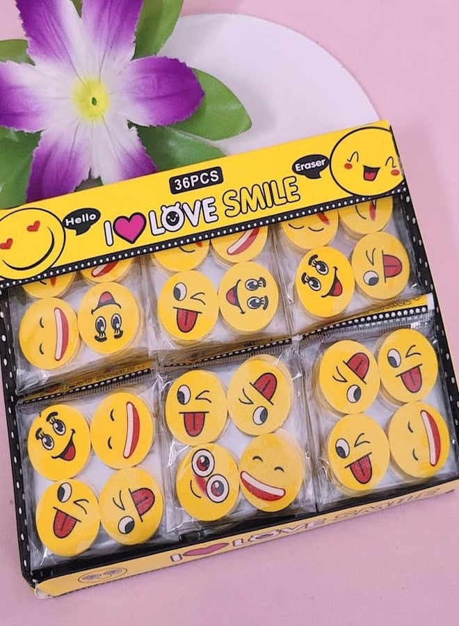 Tera13 TERA 13 Gifts Eraser Set for Kids (144 Pcs) Emo-ji Theme Eraser for Kids | Return Gifts Eraser Set | Eraser Kit for Girls |Smily Eraser for Kids | School Stationary Items for Kids Girls & Boys - Image 5